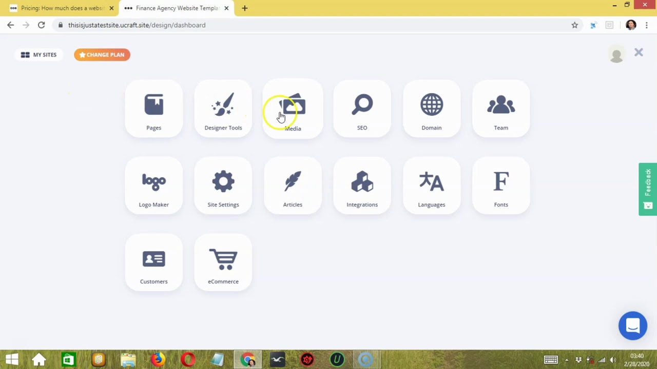 Ucraft website builder video 4