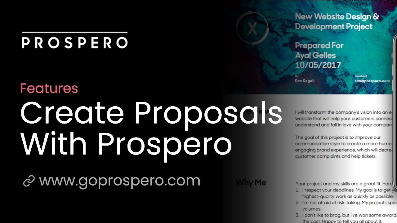 Prospero create beautiful proposals