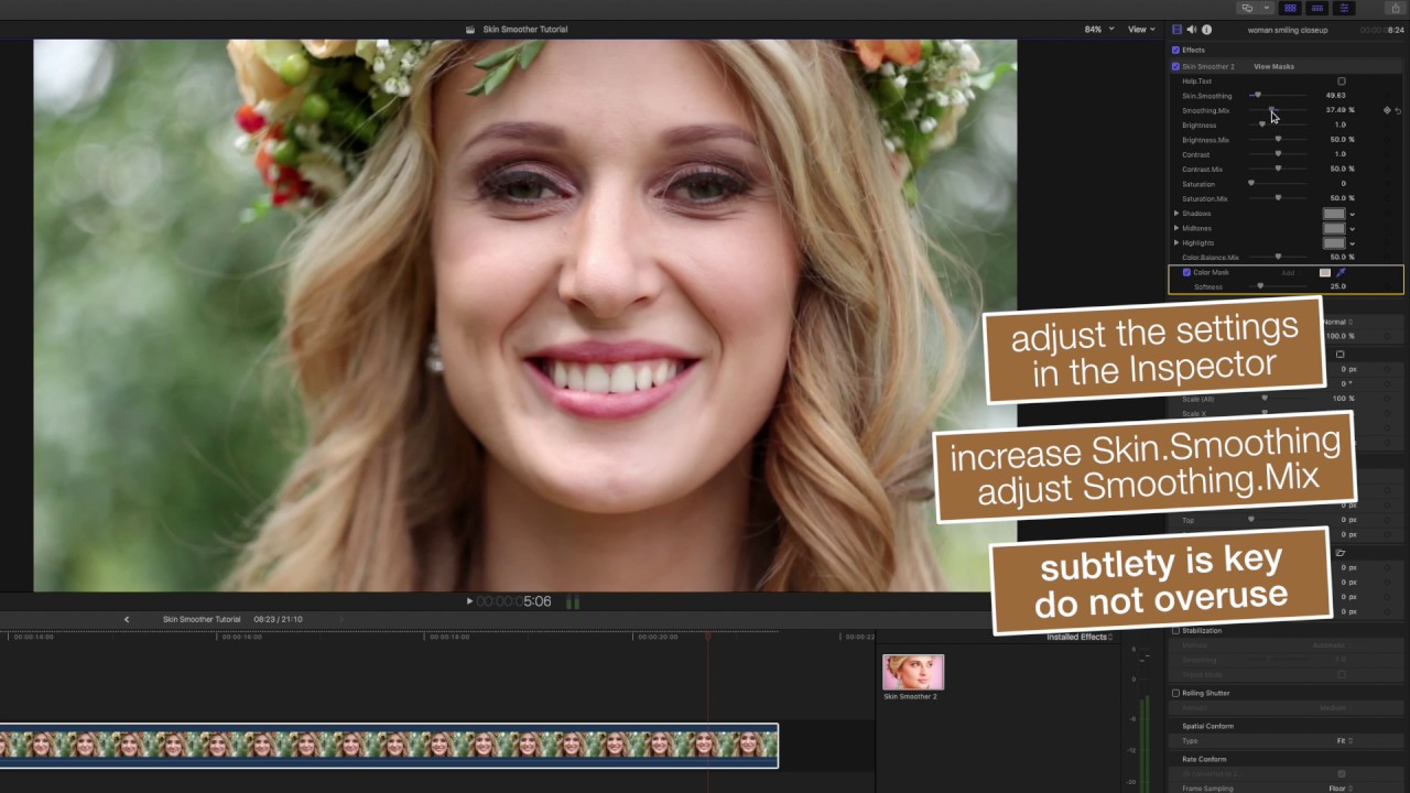 FCP Effects – Skin Smoother 2 Plugin for Final Cut Pro X