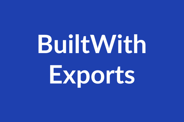 BuiltWith Exports Tutorial