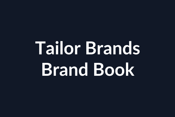 Tailor Brands Brand Book Tutorial