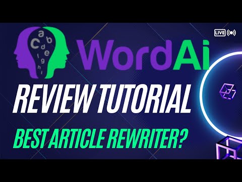 WordAi YouTube tutorial
