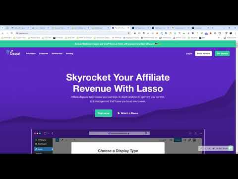 Lasso affiliate display video thumbnail