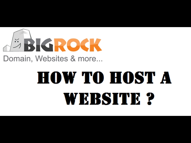 How to host a website on BigRock ?