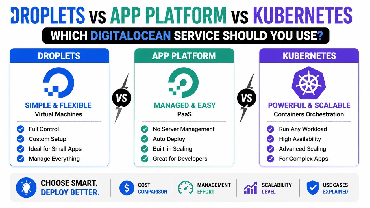 Droplets vs App Platform vs Kubernetes: Which Should You Use? (DigitalOcean Guide)
