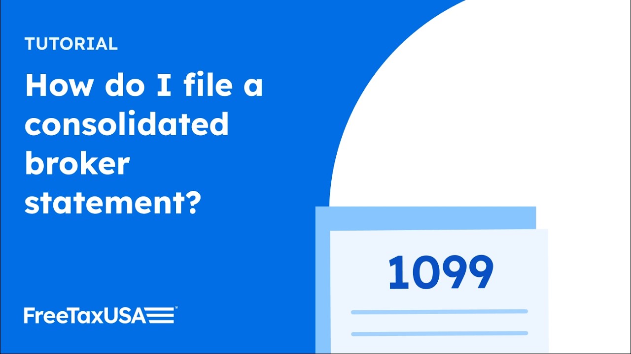 How to enter a consolidated 1099 on your tax return
