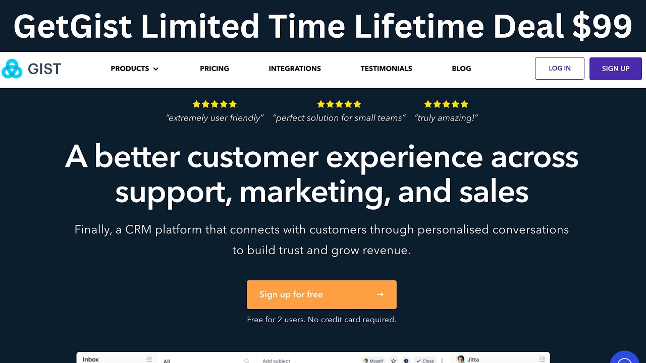 GetGist Review | GetGist Lifetime Deal - The marketing & support platform for growing businesses