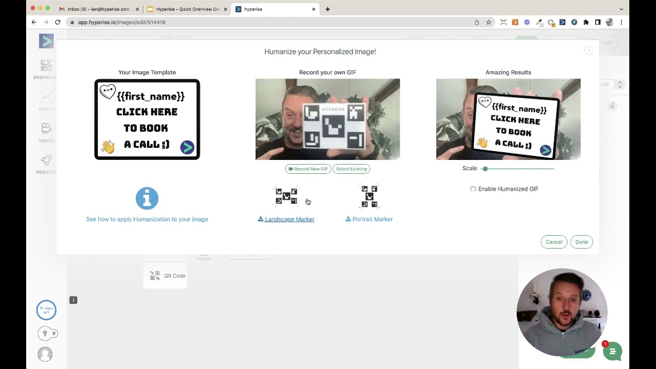Hyperise personalized images quick start