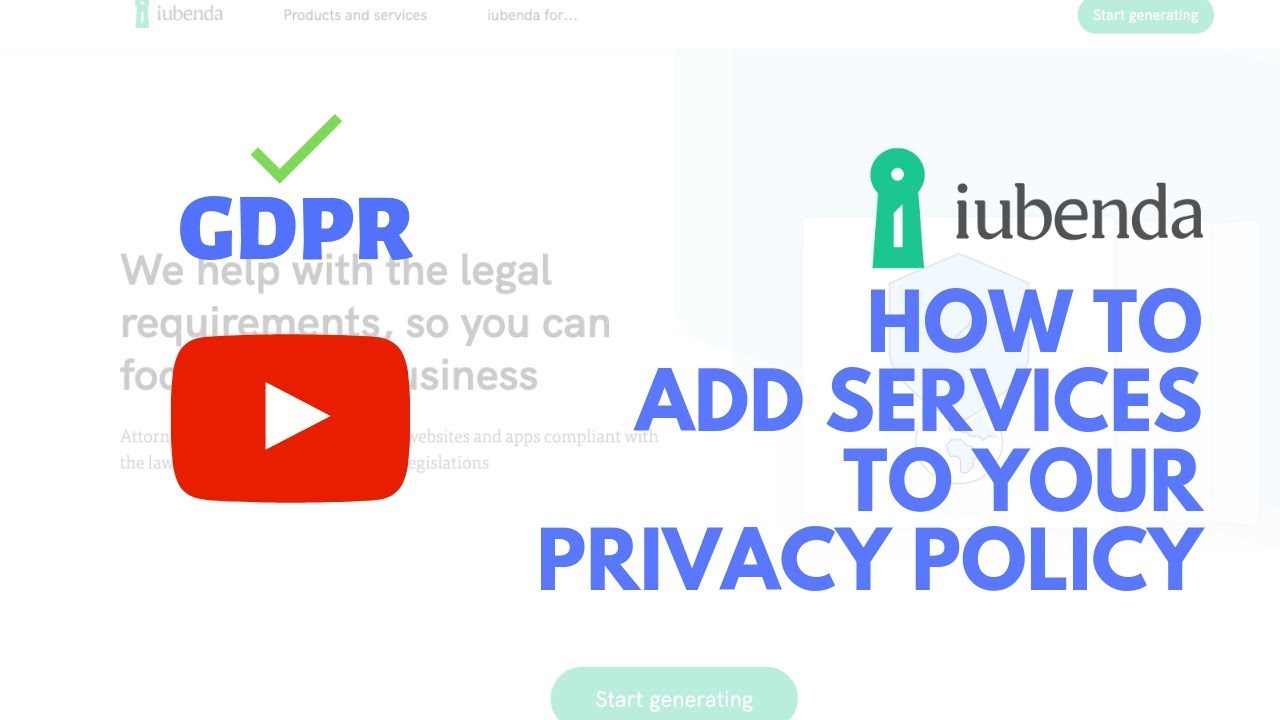 How to add services to your Privacy Policy with iubenda