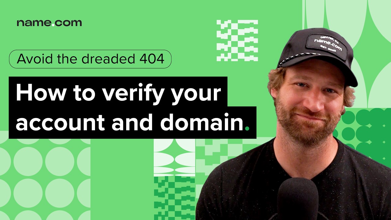 Name.com account and domain verification tutorial