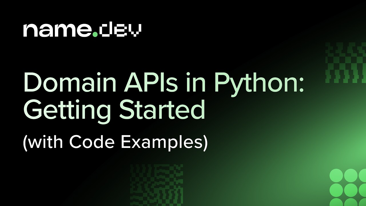 Name.com domain APIs in Python