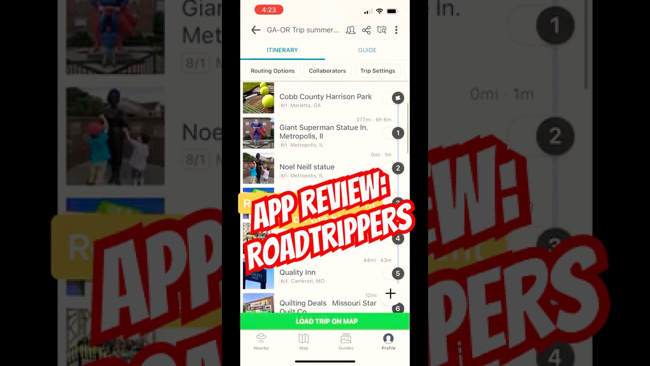 Roadtrippers app review