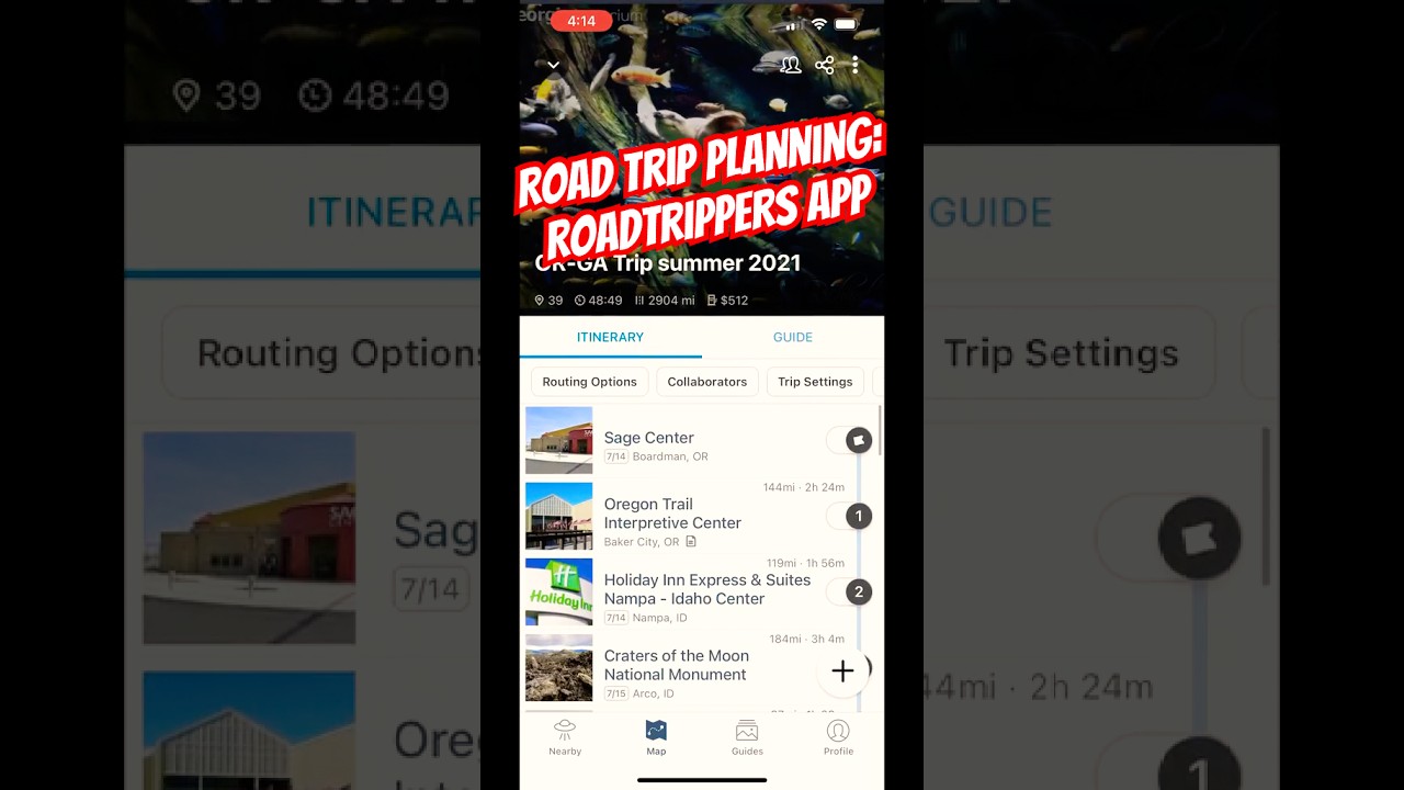 Roadtrippers app review part 3