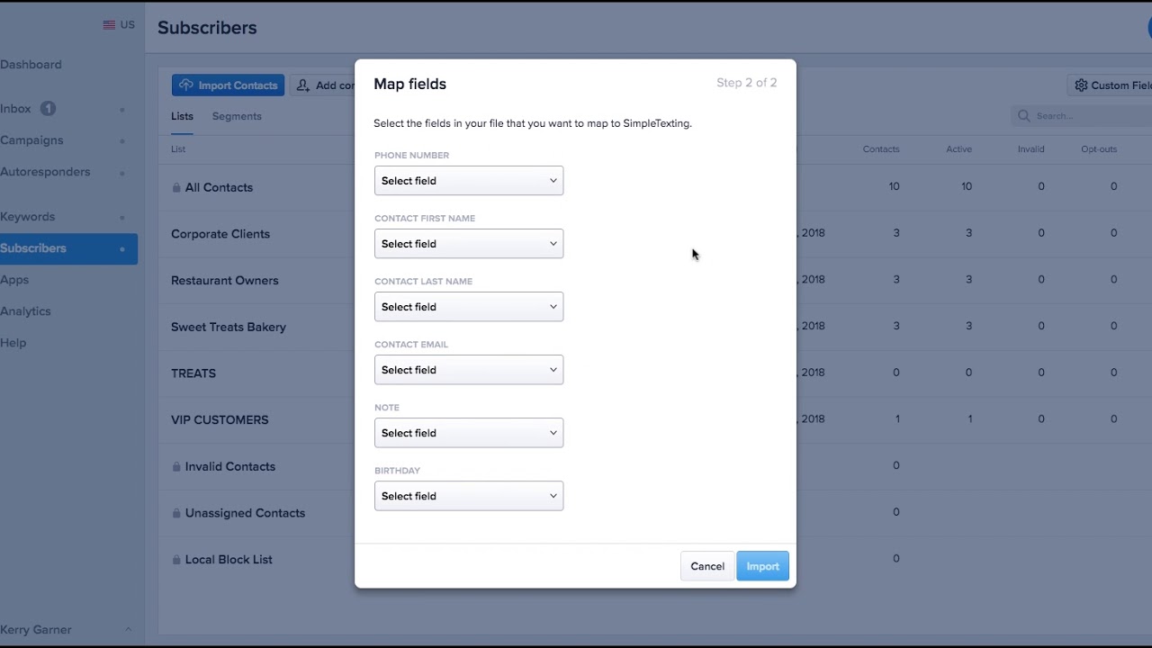 SimpleTexting platform demo