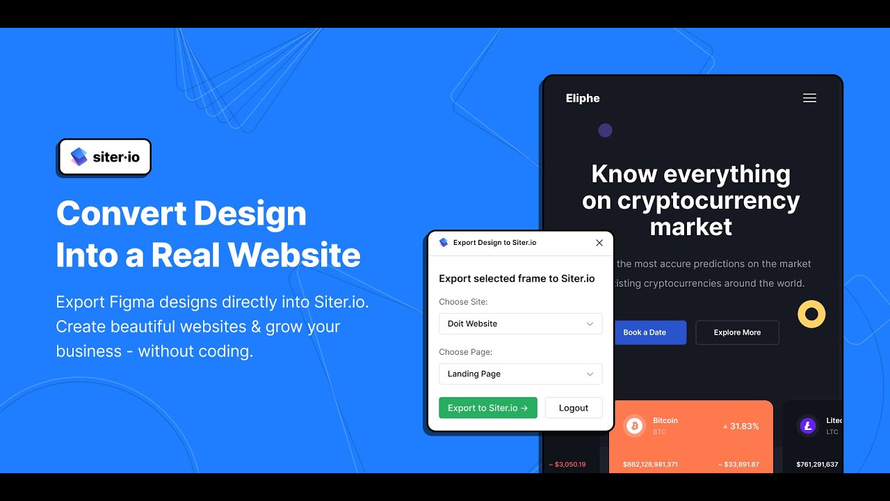 Export Figma designs to websites