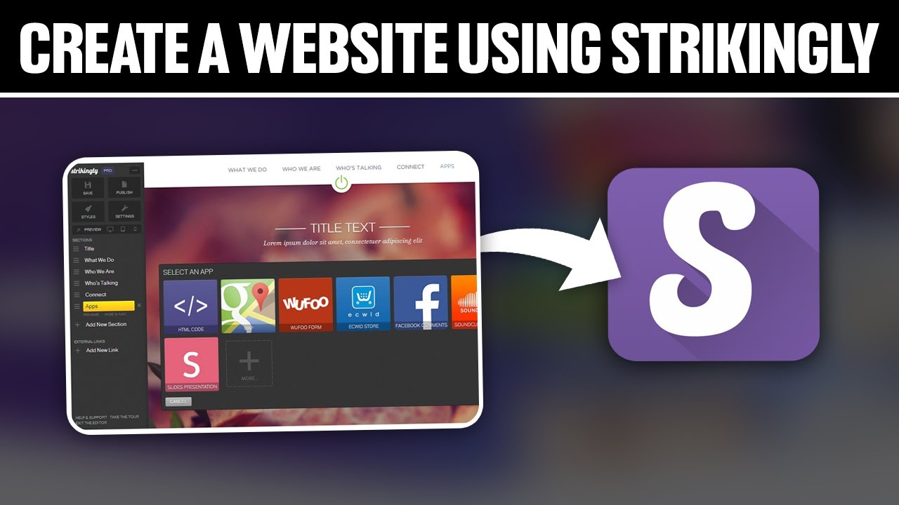 Create a website using Strikingly