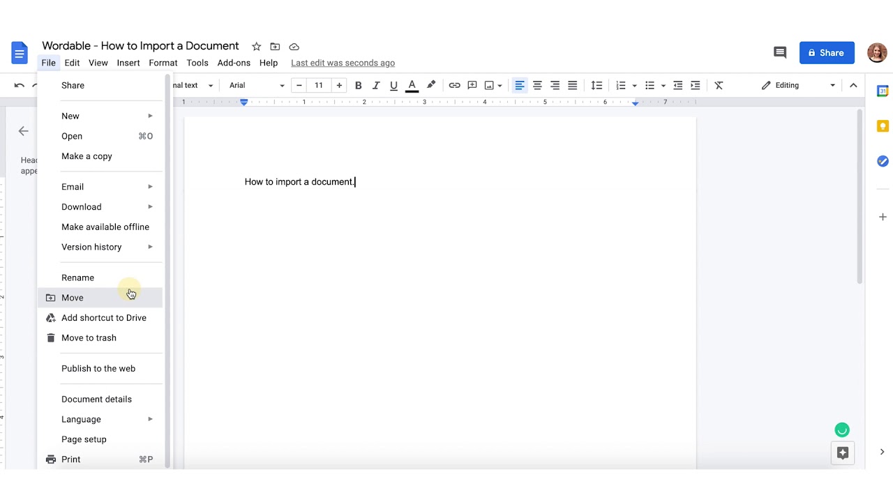 How to Import to Wordable from Google Docs